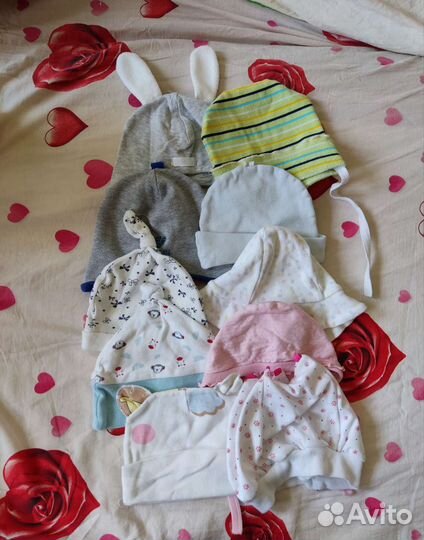 Детские шапочки для новорожденных