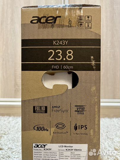 Новый IPS монитор Acer K243Y(23.8