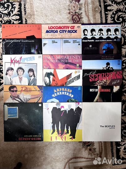 Виниловые пластинки Beatles, Pink Floyd, Scorpions