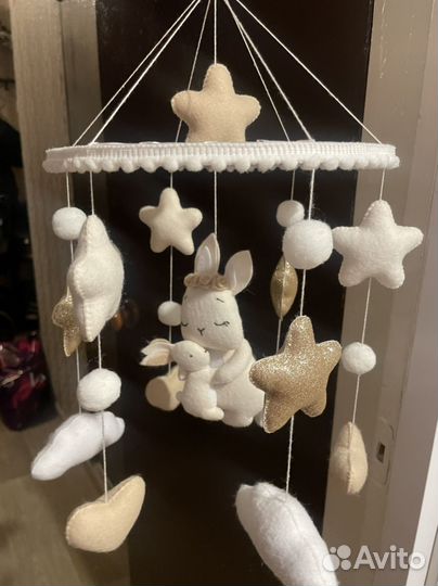 Мобиль из фетра музыкальный с подсветкой