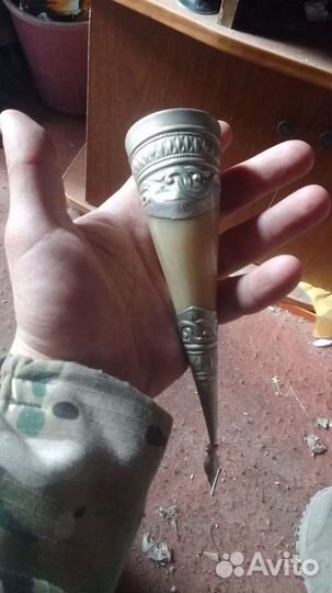 Рог кубок серебро