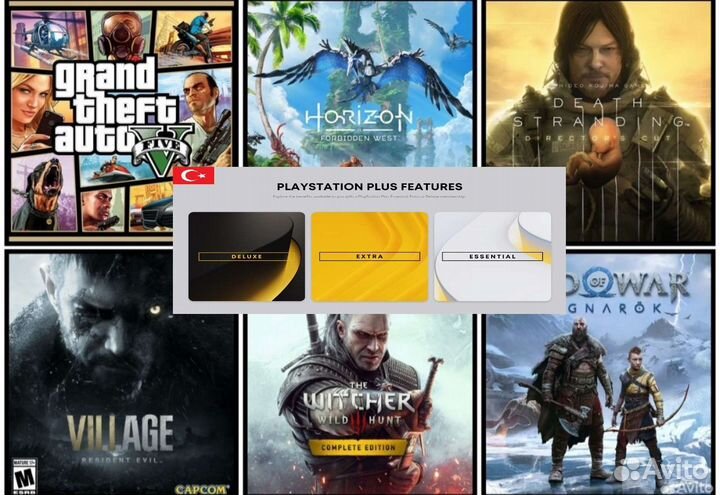 Подписка Ps Plus Essential/Extra/Deluxe Ps4/Ps5