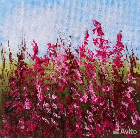 Картина маслом Полевые цветы Холсты на магнитах