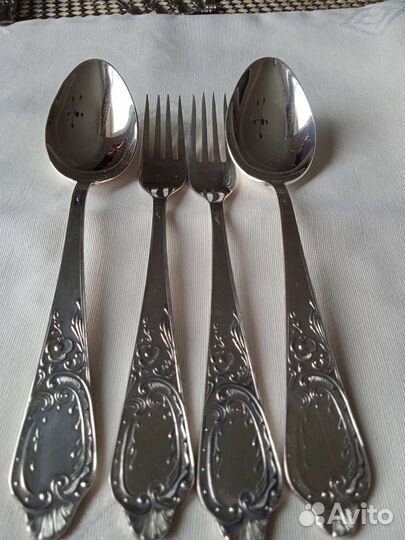 Набор серебро ложка -вилка