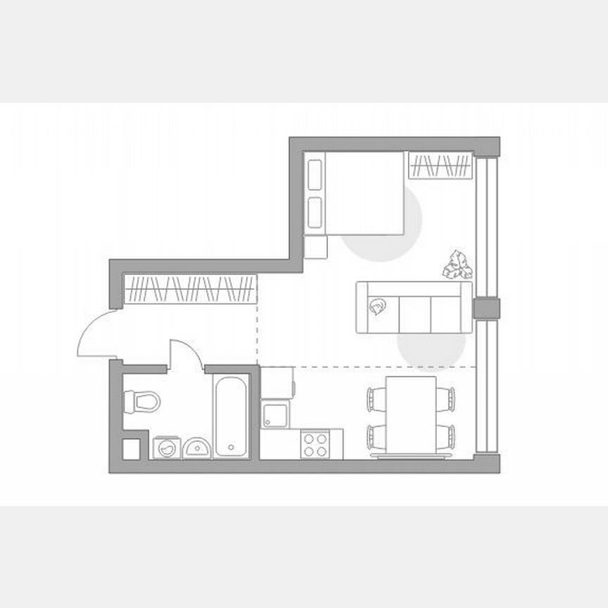 1-к. квартира, 33,1 м², 3/39 эт.