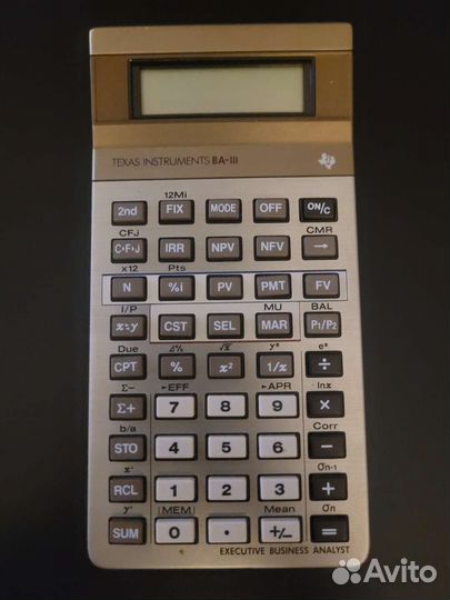 Финансовый калькулятор Texas Instruments BA III