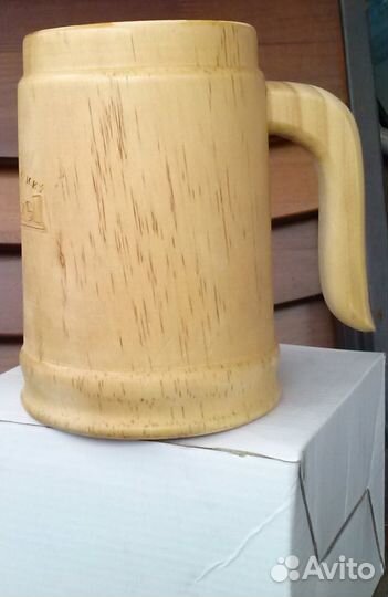 Кружка пивная деревянная набор 6 шт