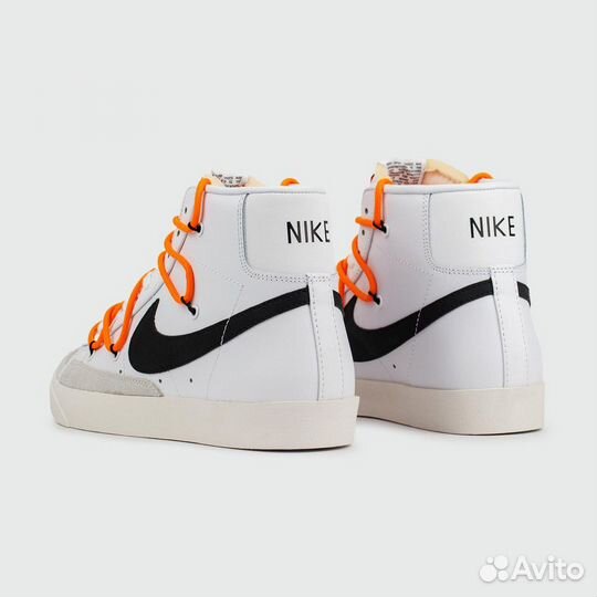 Мужские Nike Blazer Mid 77 White Orange Laces