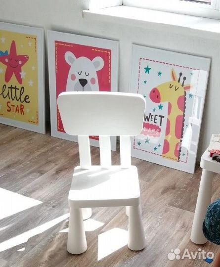 Постеры в детскую 3 шт 50*70 см