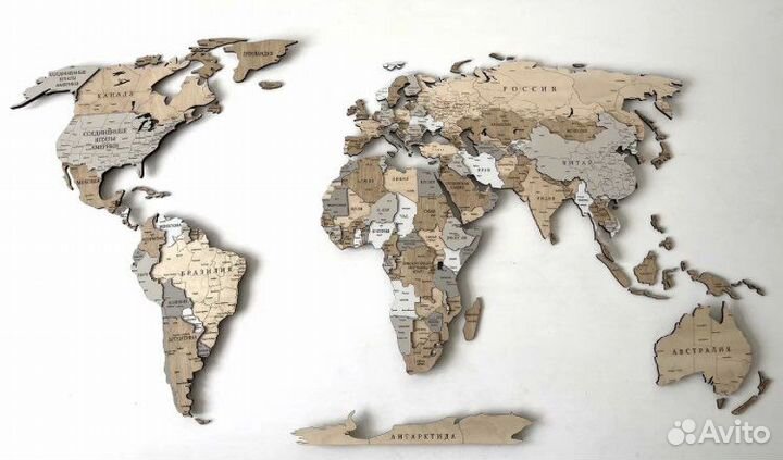 Карта мира с подсветкой