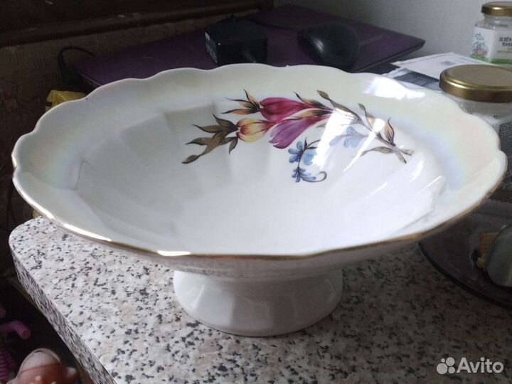 Ваза на ножке, фруктовница Коростень