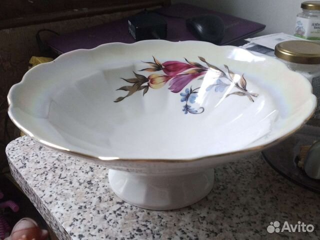 Ваза на ножке, фруктовница Коростень