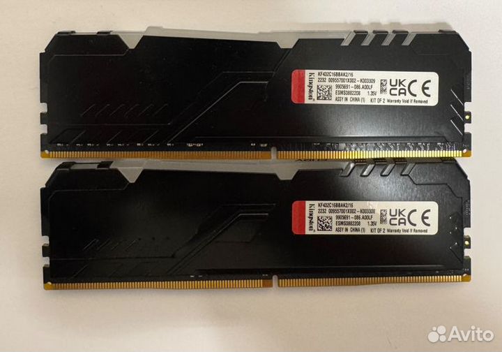 Оперативная память Kingston hyperx fury black rgb