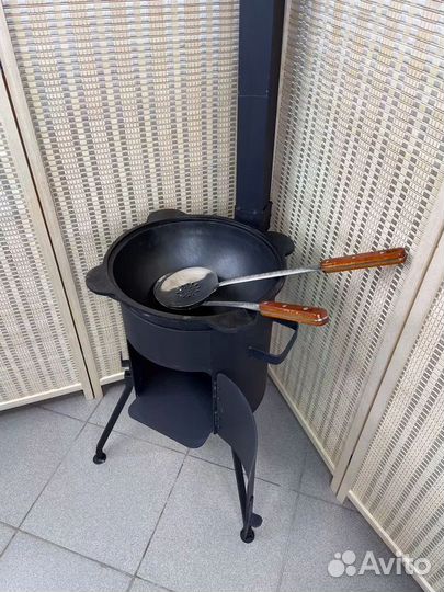 Казан с печкой 12 литров комплект