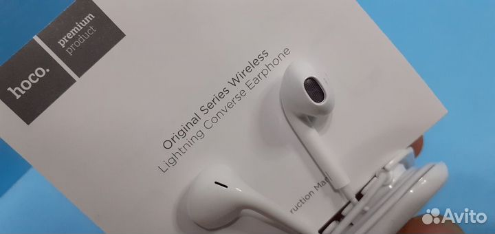 Наушники lighting для iPhone проводные Hoco