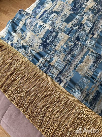 Римская штора с бахромой