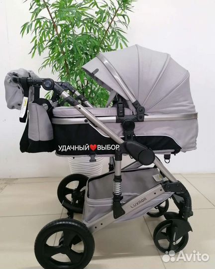 Новая коляска Luxmom 558 3в1 NEW (графит)