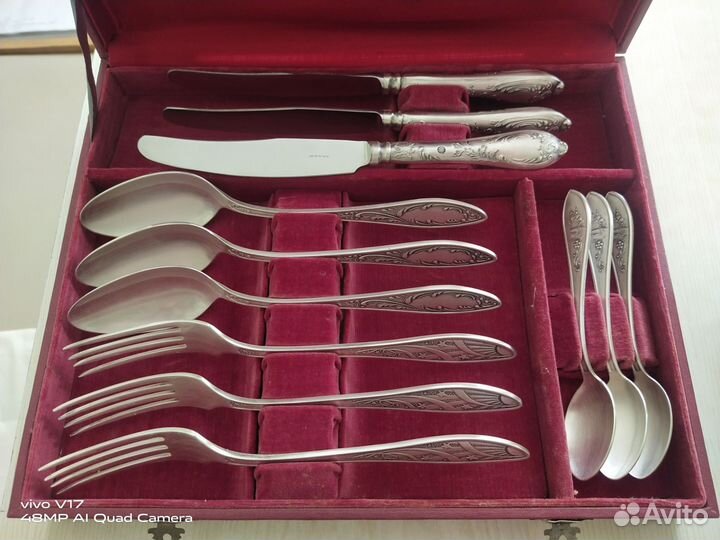 Набор столовых приборов мельхиор СССР