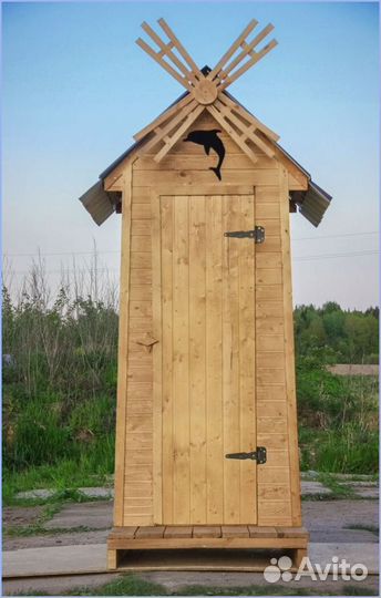 Уличный туалет деревянный юбс 791