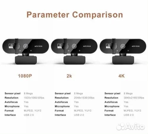 Веб камера 1080, 2К