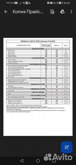 Приму металолом