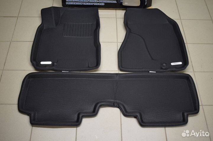 Hyundai Tucson 2004-2009 г. коврики в салон чёрные