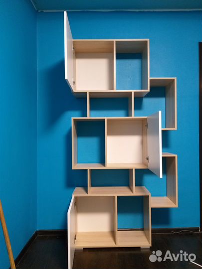 Стеллаж для книг белый