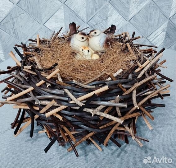 Гнездо для птиц из ротанга