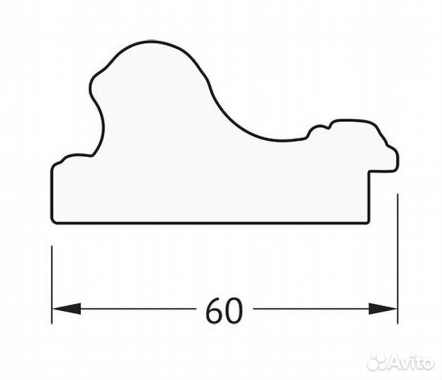 Зеркало Evoform Definite 105х55 BY 3074 в багетно