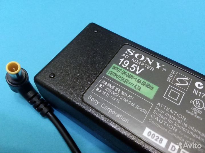 Блок питания ноутбука Sony PCG-71C12V: 19V 4.7A