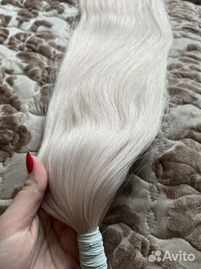 Волосы для наращивания, натуральные, блонд