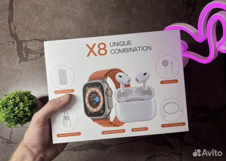 Smart часы apple watch 8 ultra + AirPods pro