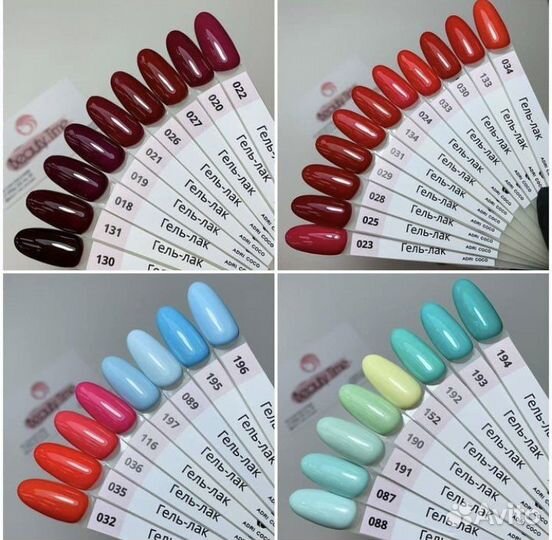 Большая палитра гель-лаков для мастера маникюра