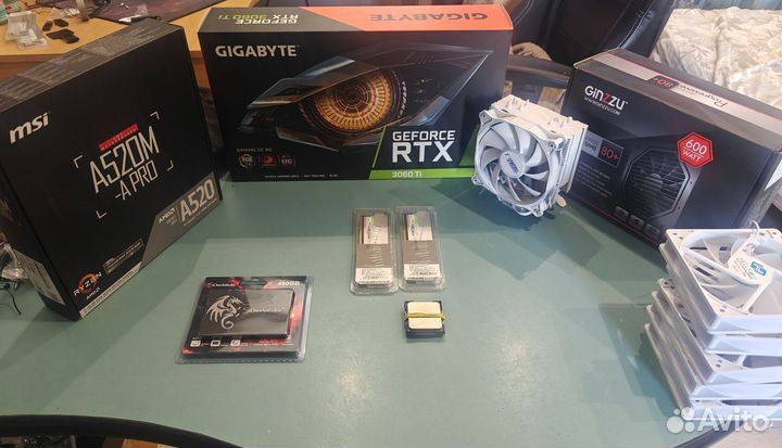 Игровой пк Rtx 3060ti Ryzen 5500 монитор 165гц