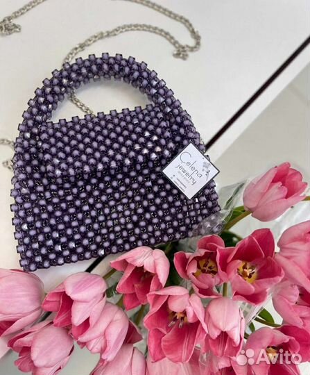 Cумка из акриловых бусин