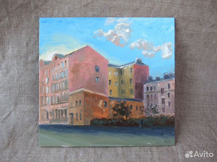 Картина маслом пейзаж с Питером