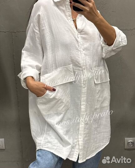 Туника вареный хлопок италия большие размеры