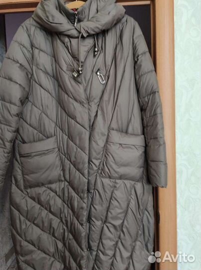 Пуховик женский длинный 50-52