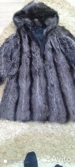 Шуба из енота с капюшоном 48 50