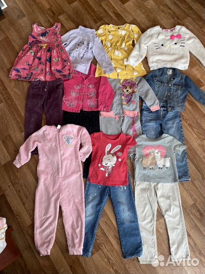 Вещи пакетом на девочку 104 110
