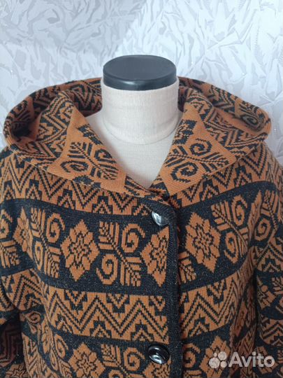 Вязанное пальто женский 52 размер