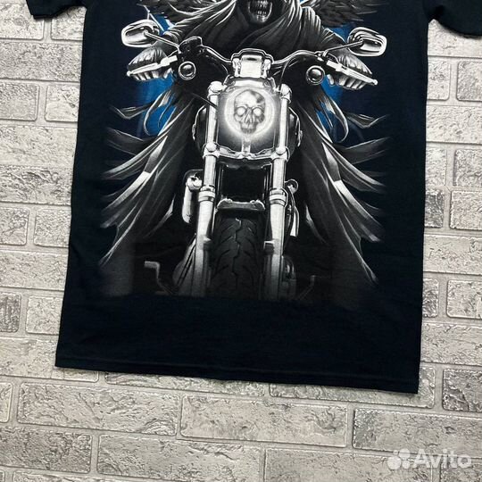 Футболка Gildan x ghost on a motorcycle