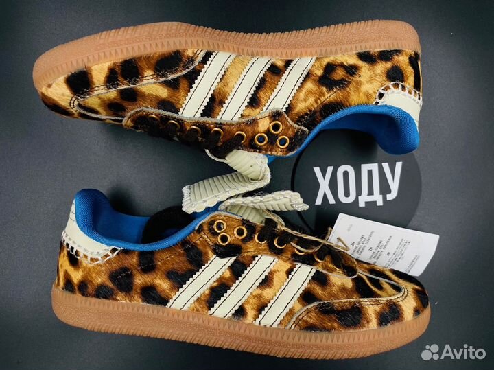 Кеды adidas samba pony x wales bonner leopard