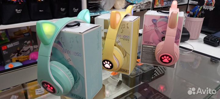Наушники детские с ушками. Доставка бесплатно