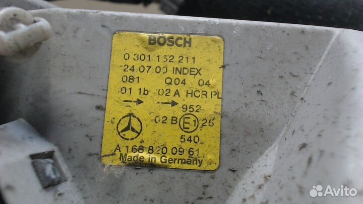 Фара (передняя) Mercedes A W168, 2000