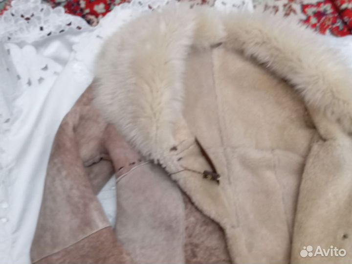 Девчачья зимняя дубленка