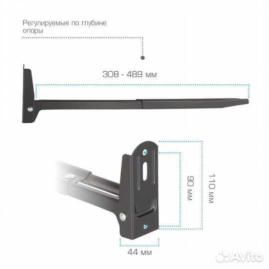 Кронштейн для свч kromax micro-6b black