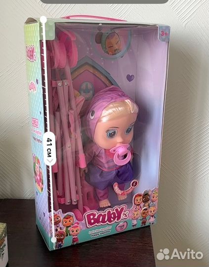 Кукла пупс с коляской