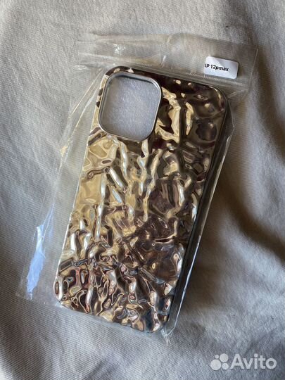 Чехол для iPhone 12 pro max серебряный