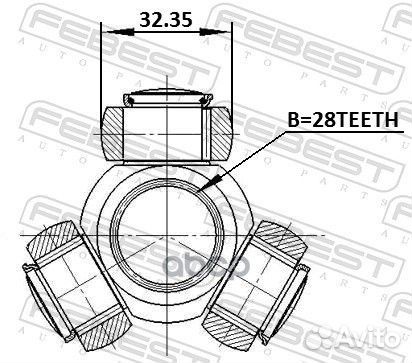 Трипоид 28X32.35 nissan terrano 14- 0716RS415 F